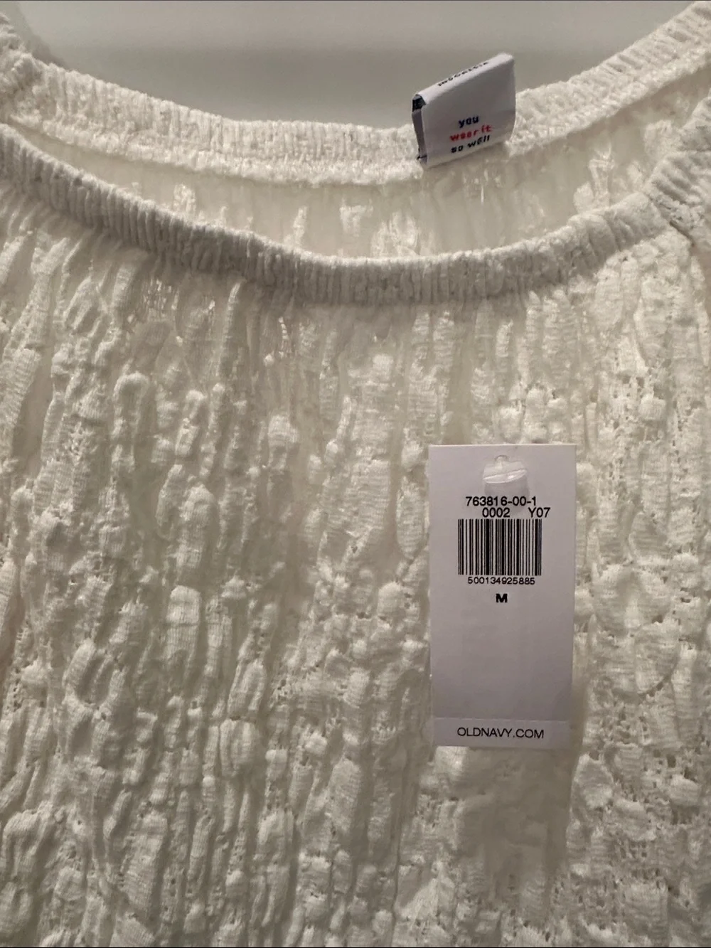 Ivory Crinkle Peasant Blouse - Women